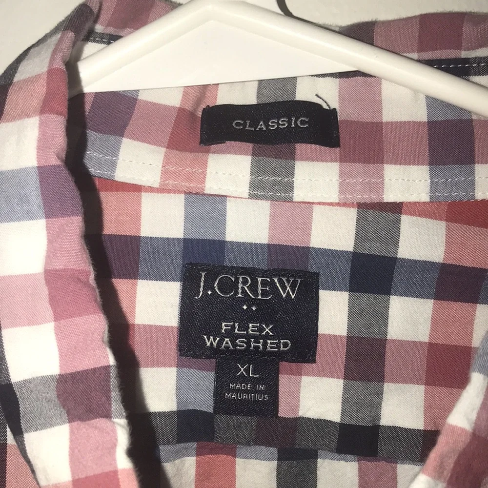 J.Crew oxford button down long shirt size xl   pocket flex washed classic preppy